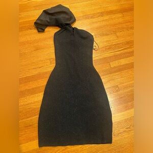 Zara sparkly hooded mini dress. M